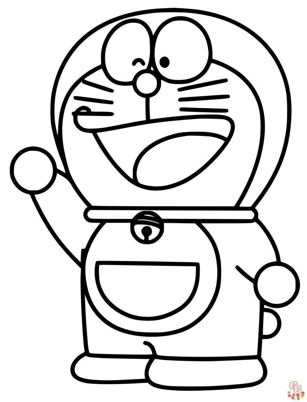 Beste Doraemon kleurplaten Printen Voor Kinderen 17