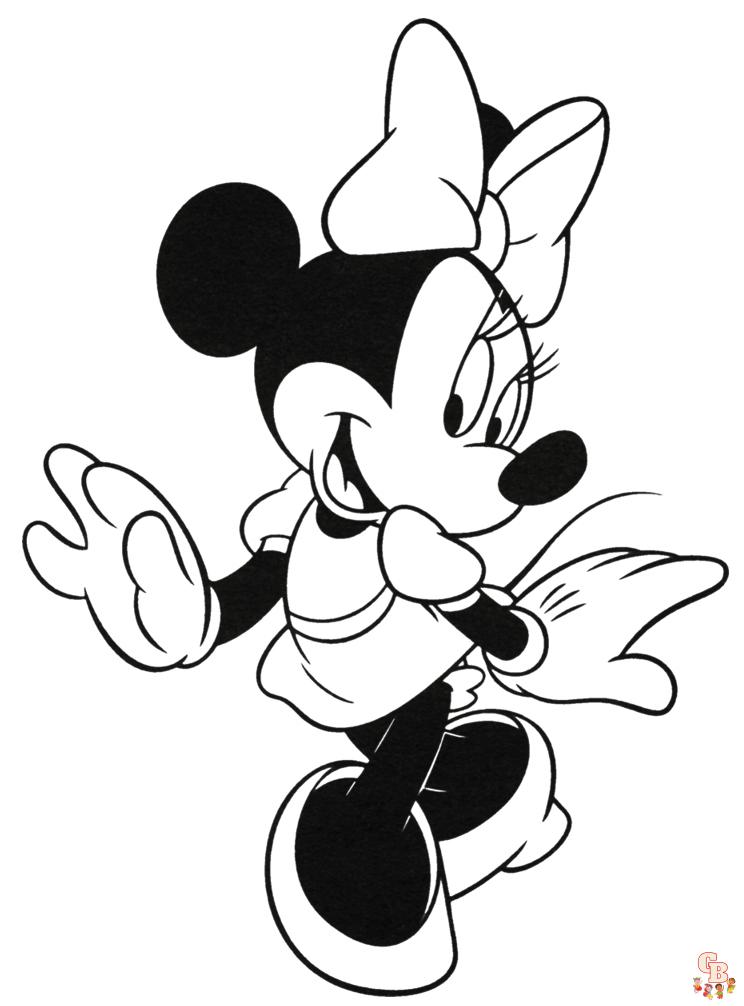 Minnie Mouse kleurplaten voor kinderen 8