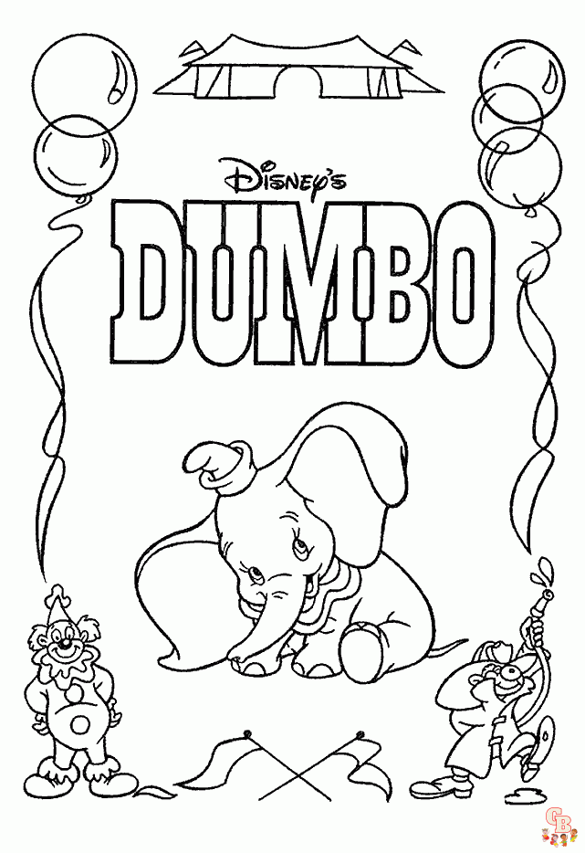 Beste Dumbo kleurplaten voor kinderen 2