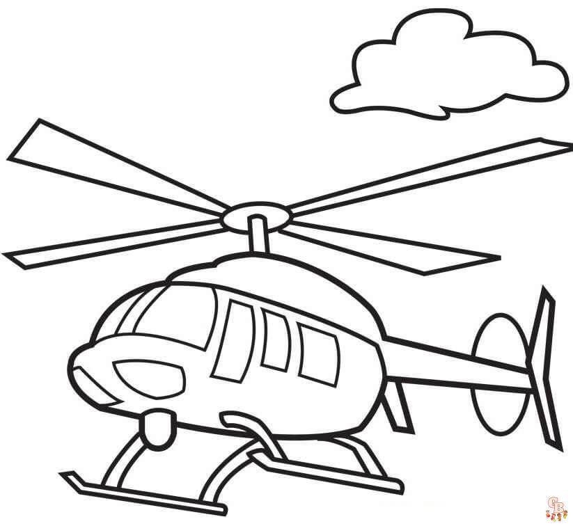 De beste helikopter kleurplaten voor kinderen 10