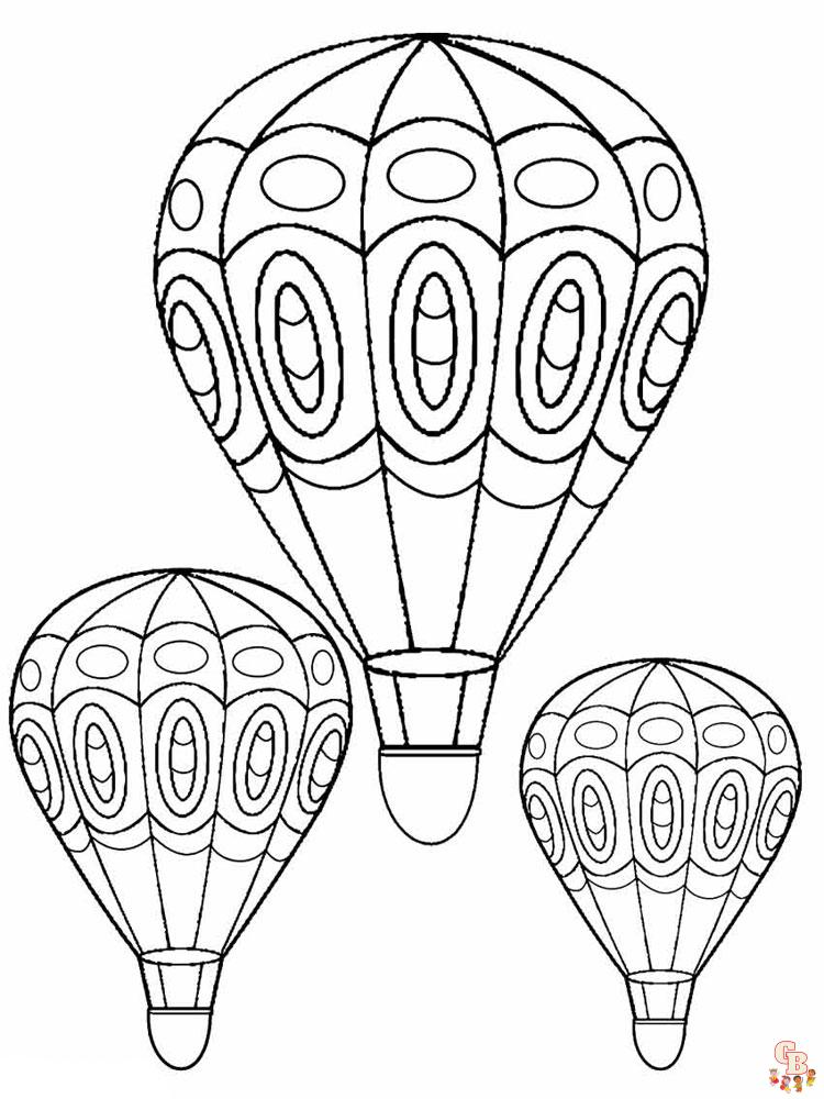 Heteluchtballon kleurplaten 1