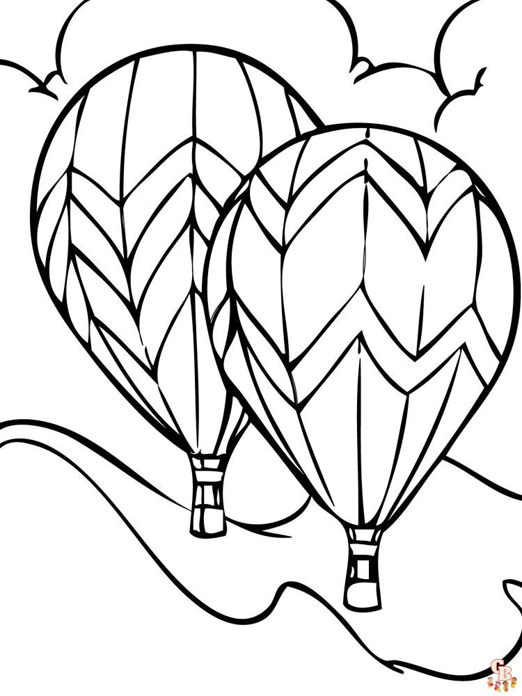 Heteluchtballon kleurplaten 5