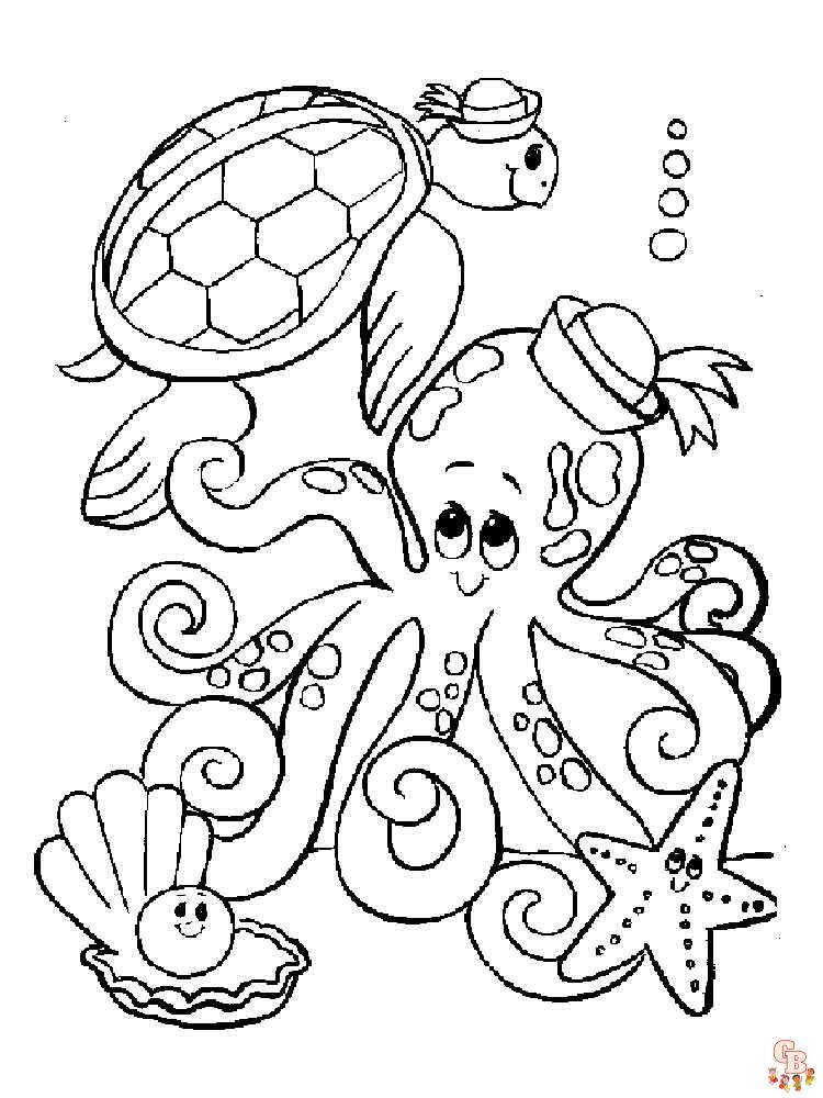 Octopus kleurplaten 13
