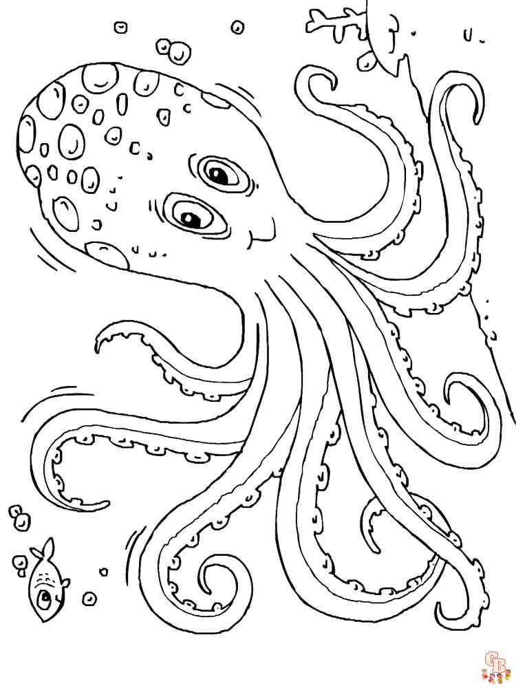 Octopus kleurplaten 14