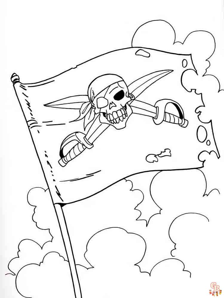 Piraten kleurplaten 28