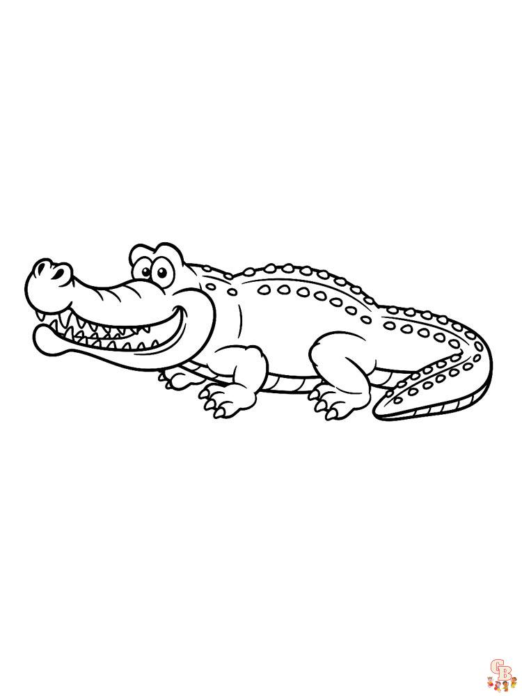 De beste krokodil kleurplaten voor kinderen 14