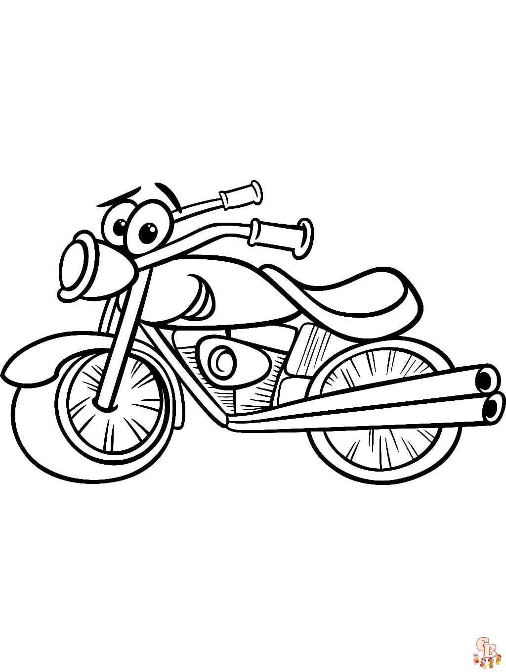 Beste motorfiets kleurplaten voor kinderen 18