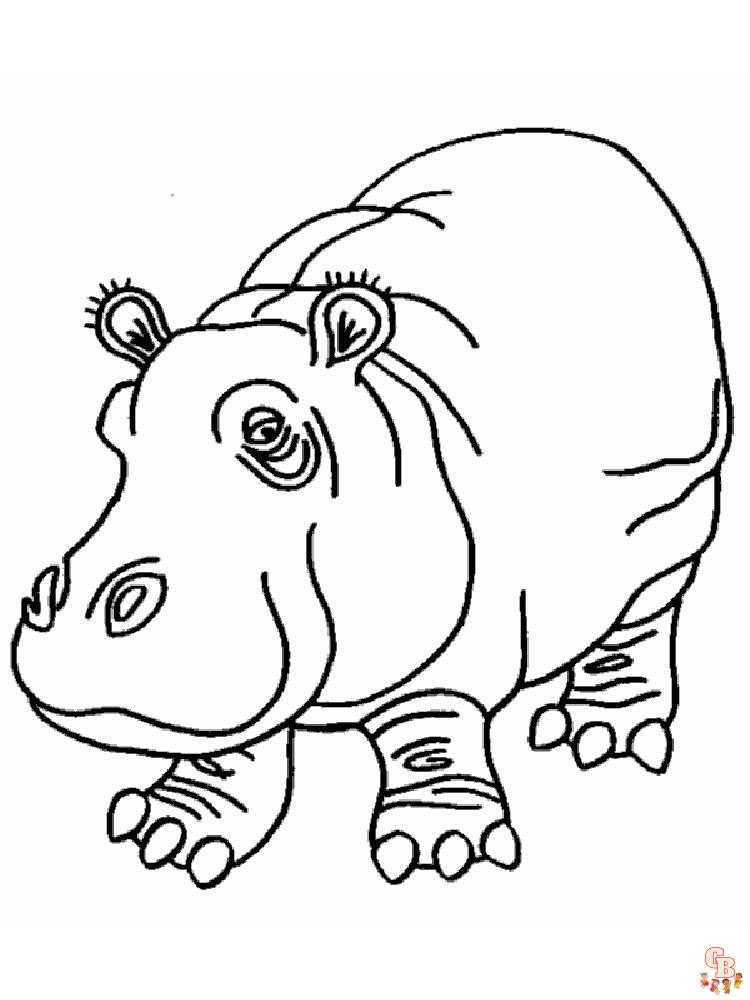 nijlpaard kleurplaten 4