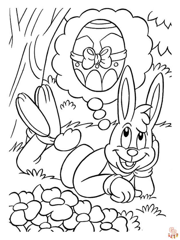 Easter Bunny Kleurplaat 1