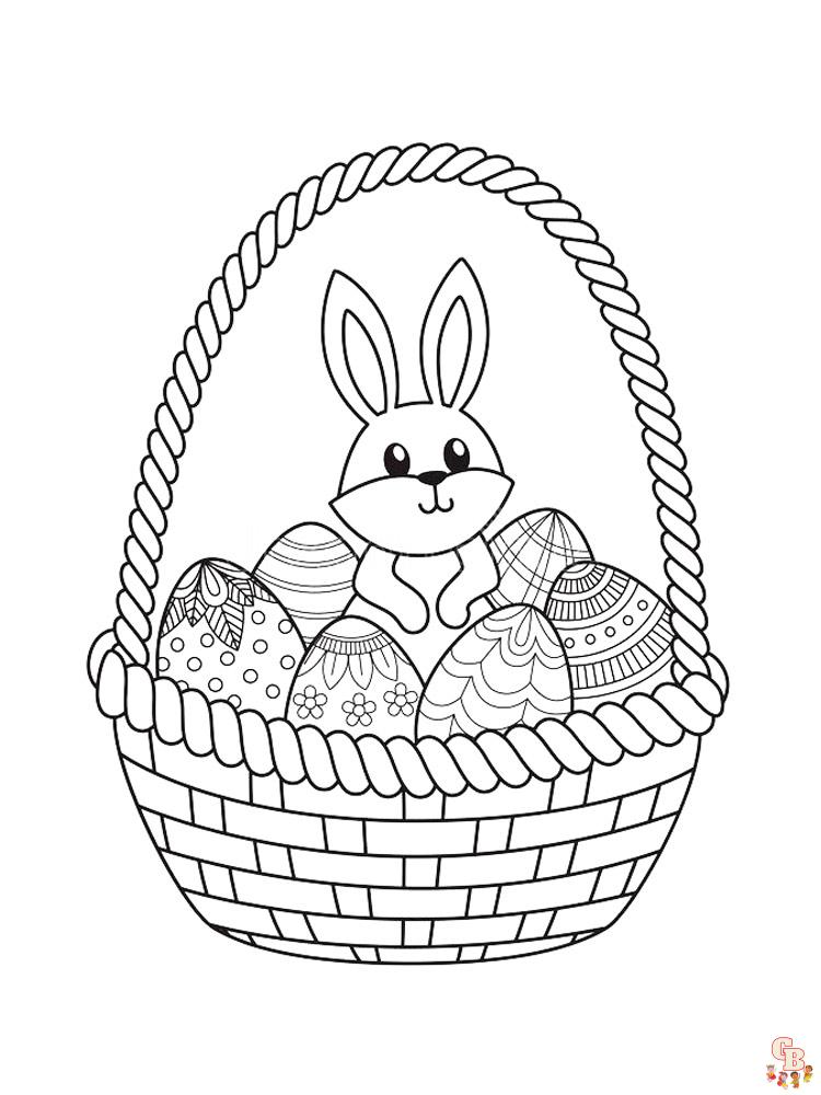 Easter Bunny Kleurplaat 12