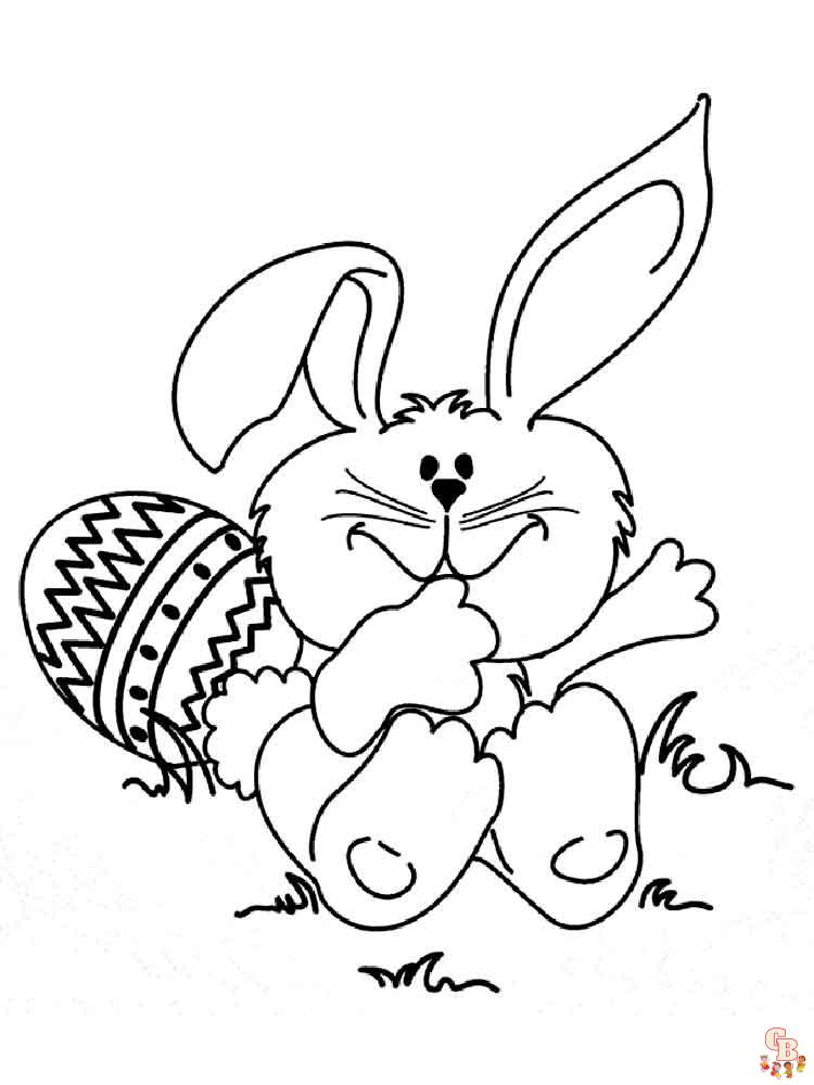 Easter Bunny Kleurplaat 17