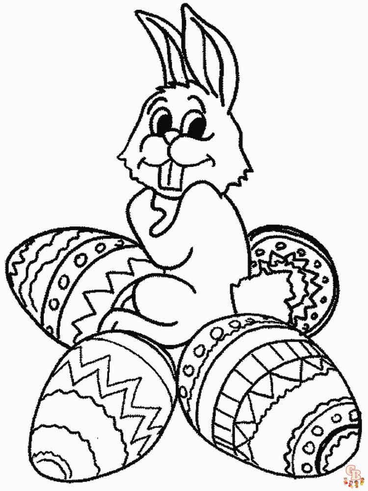 Easter Bunny Kleurplaat 19
