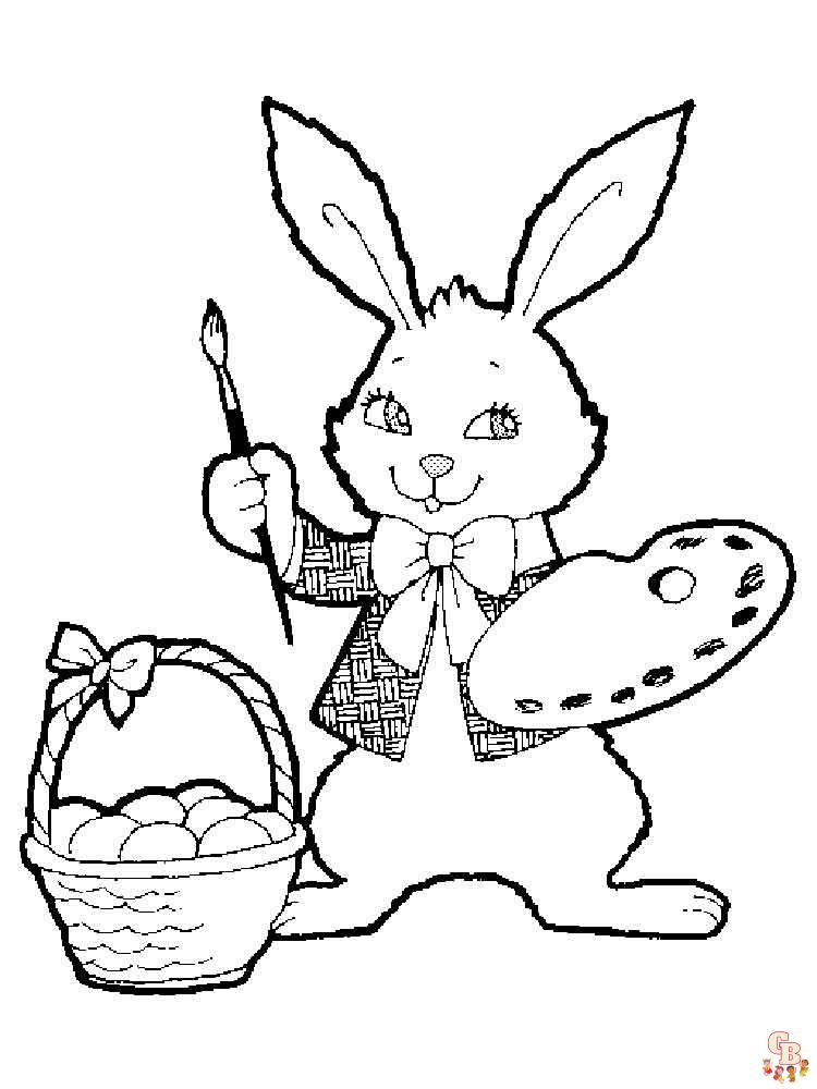 Easter Bunny Kleurplaat 20