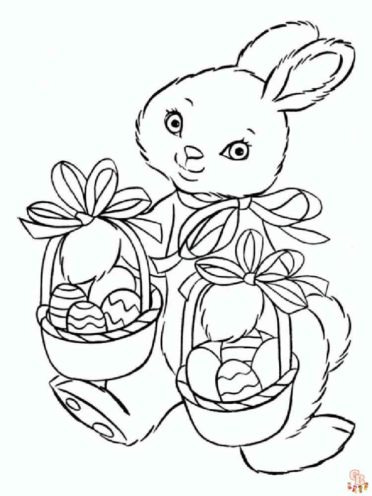 Easter Bunny Kleurplaat 22
