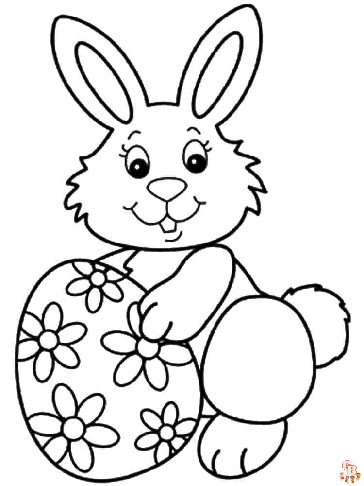 Easter Bunny Kleurplaat 24
