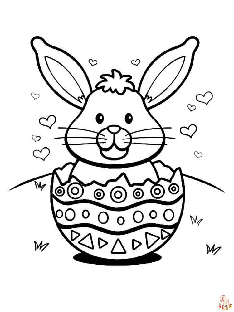 Easter Bunny Kleurplaat 25