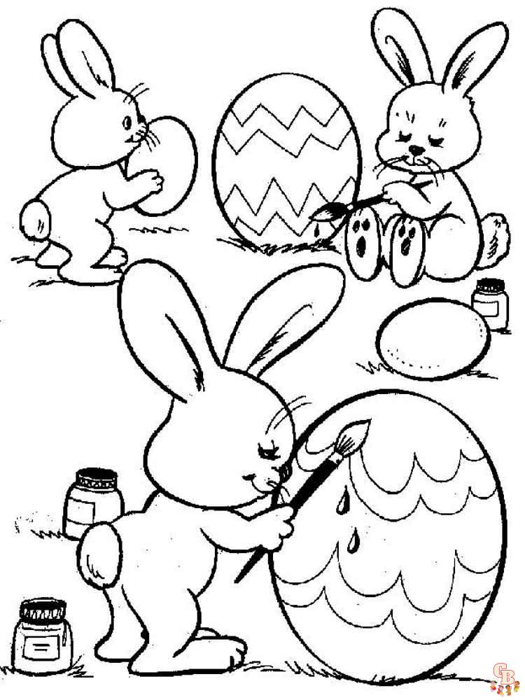Easter Bunny Kleurplaat 26