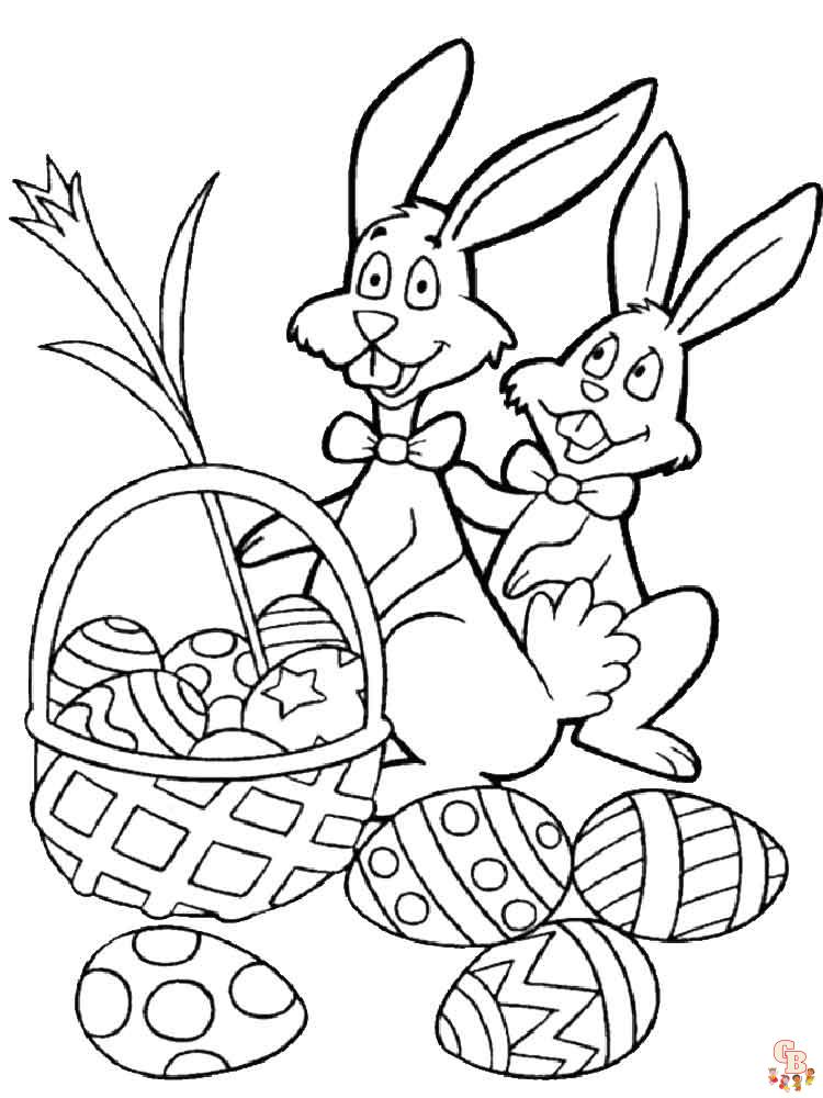 Easter Bunny Kleurplaat 28