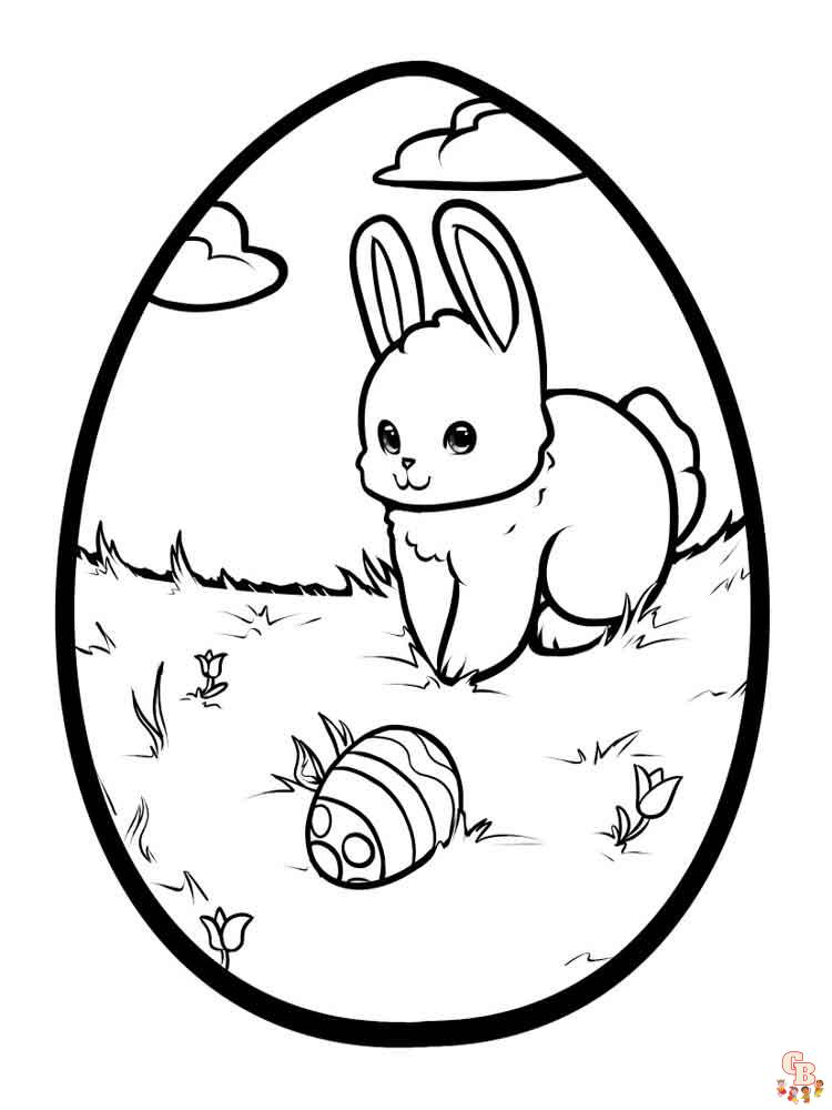 Easter Bunny Kleurplaat 29