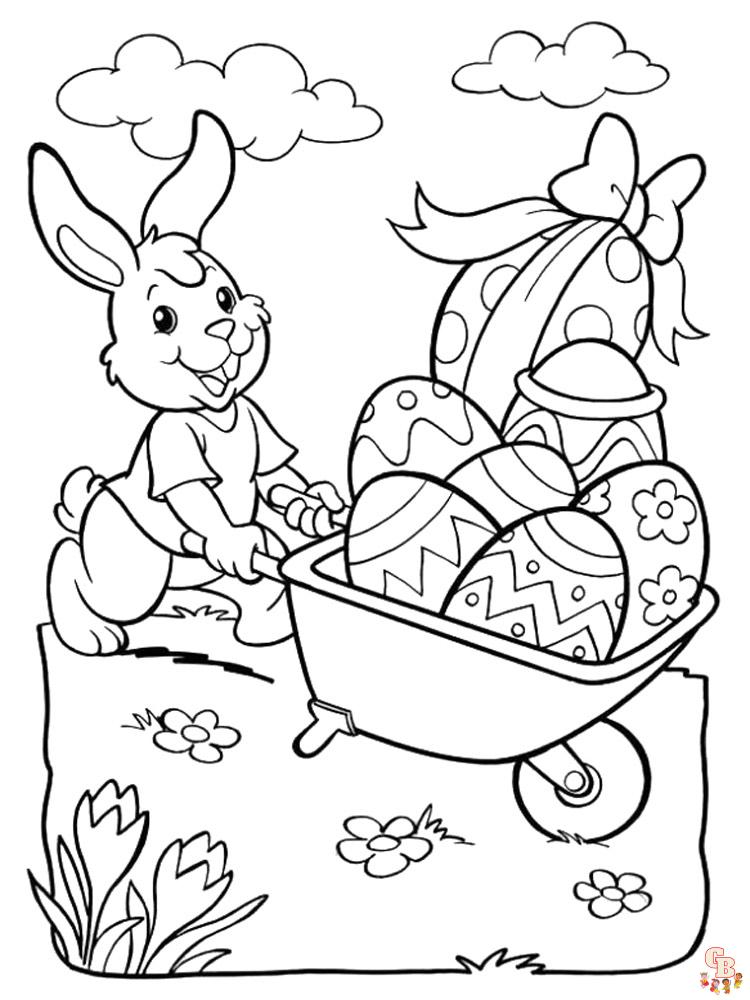 Easter Bunny Kleurplaat 3