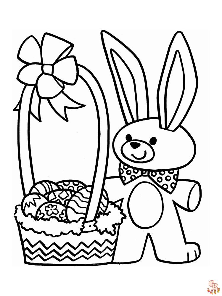 Easter Bunny Kleurplaat 6