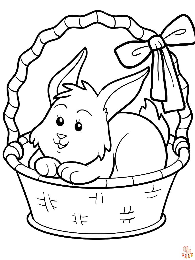 Easter Bunny Kleurplaat 7