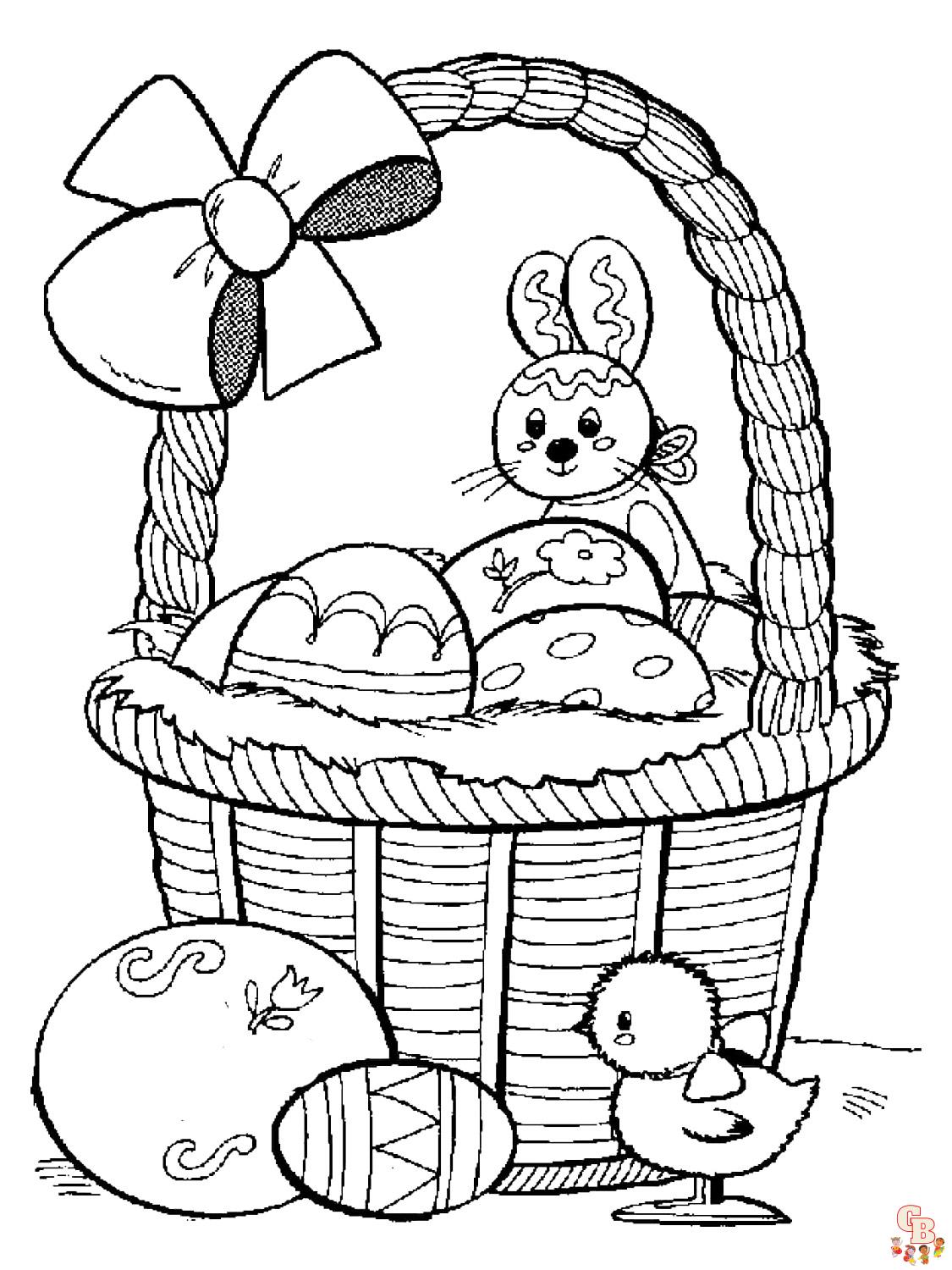 Easter Bunny Kleurplaat 9