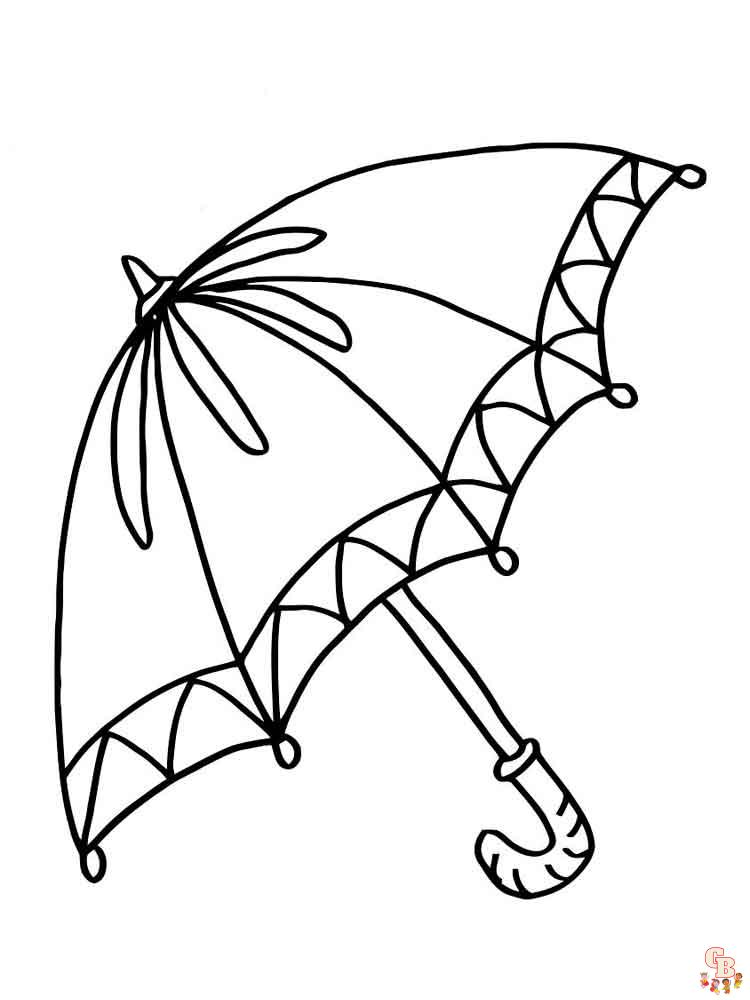 Paraplu kleurplaat 10