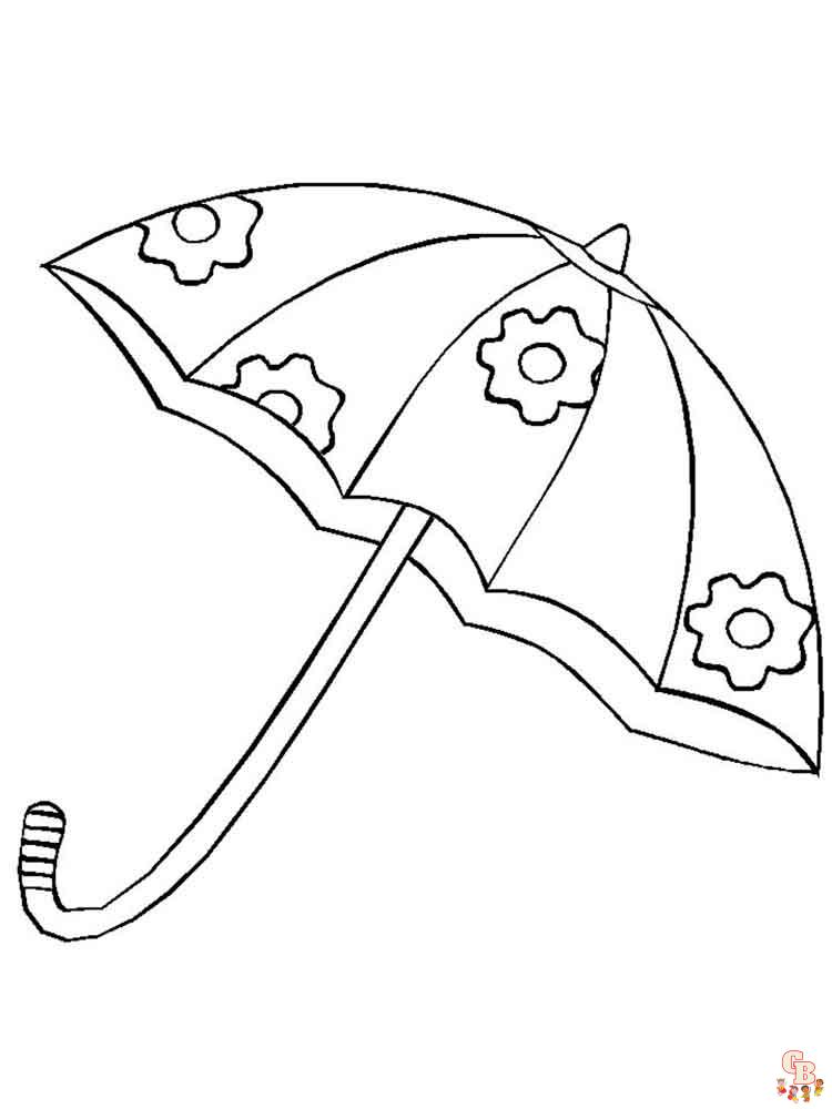 Paraplu kleurplaat 11