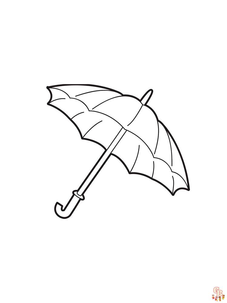 Paraplu kleurplaat 13