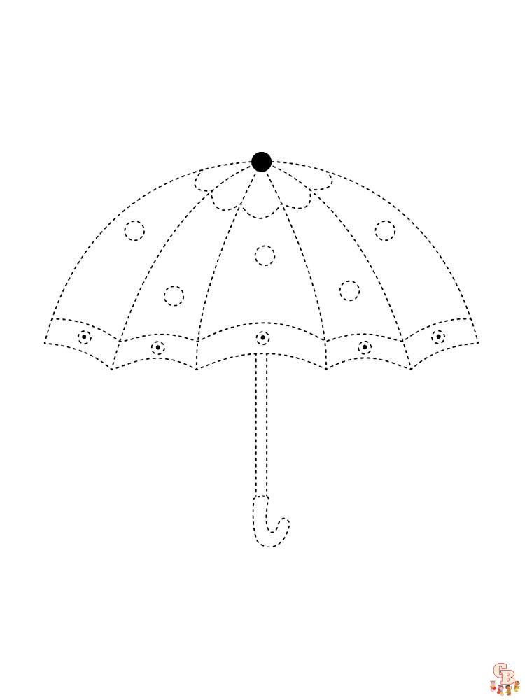 Paraplu kleurplaat 14