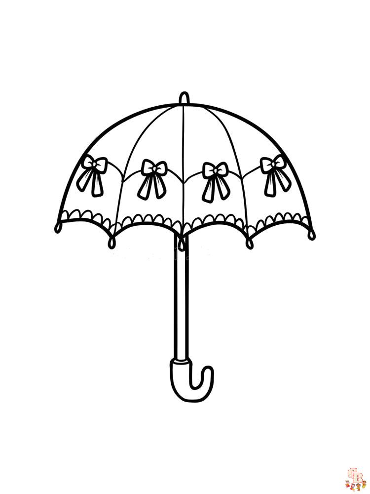 Paraplu kleurplaat 15