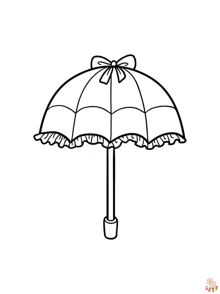 Paraplu kleurplaat 16