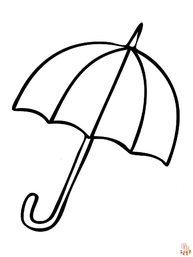 Paraplu kleurplaat 2