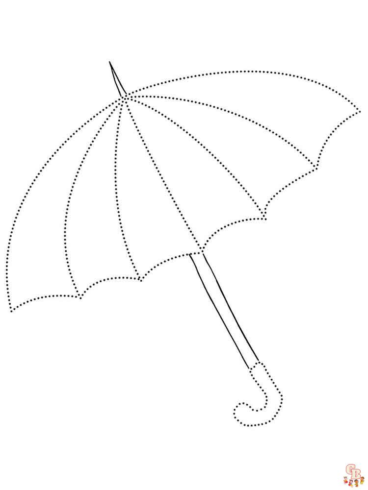 Paraplu kleurplaat 3
