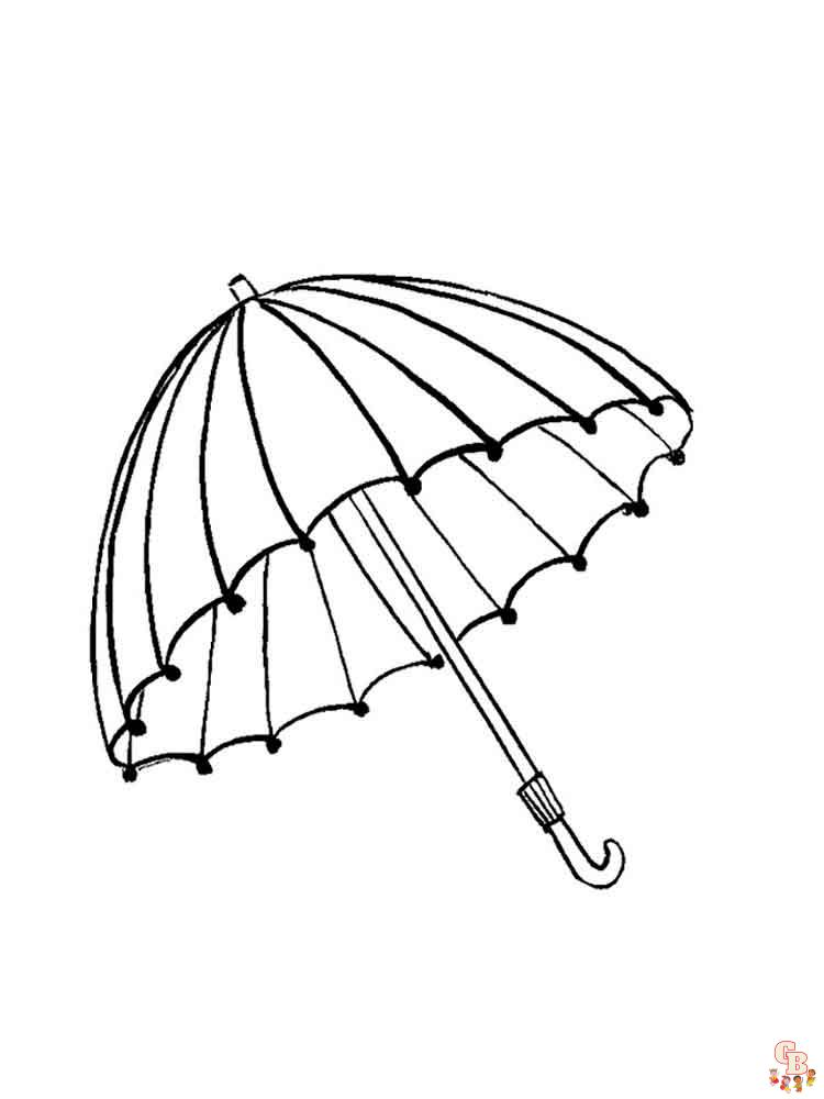 Paraplu kleurplaat 4