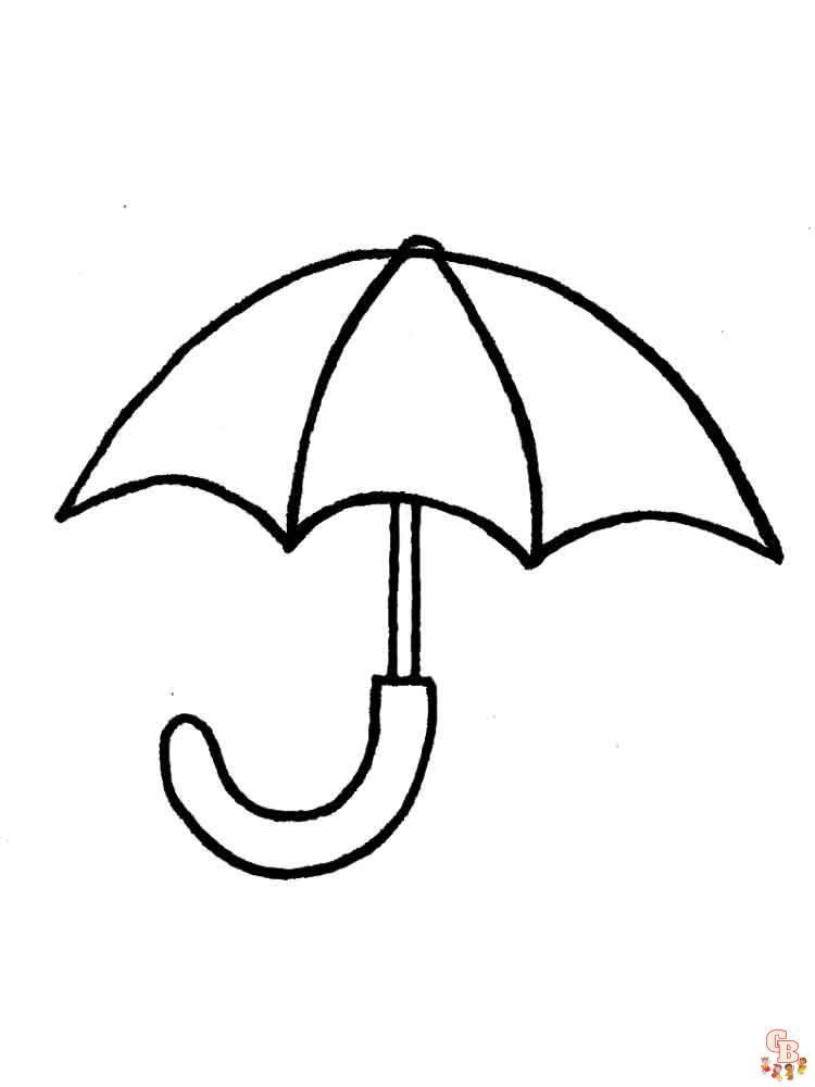 Paraplu kleurplaat 8