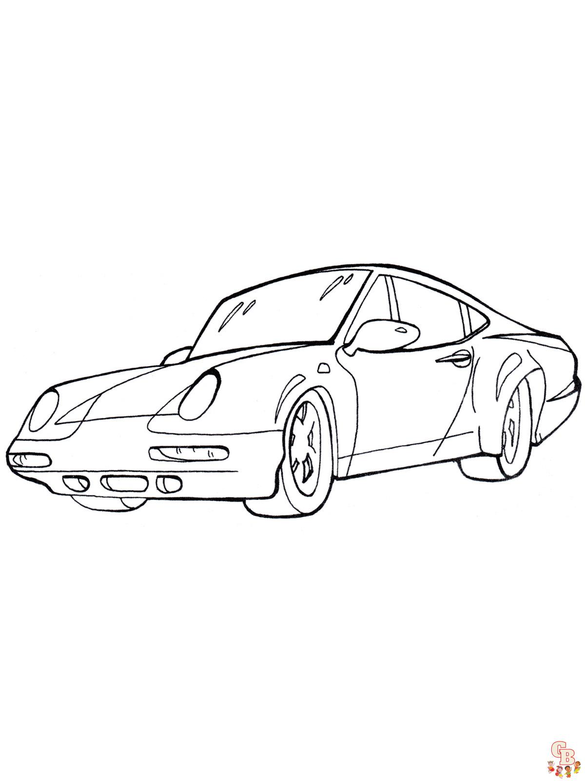 Porsche Kleurplaat 1