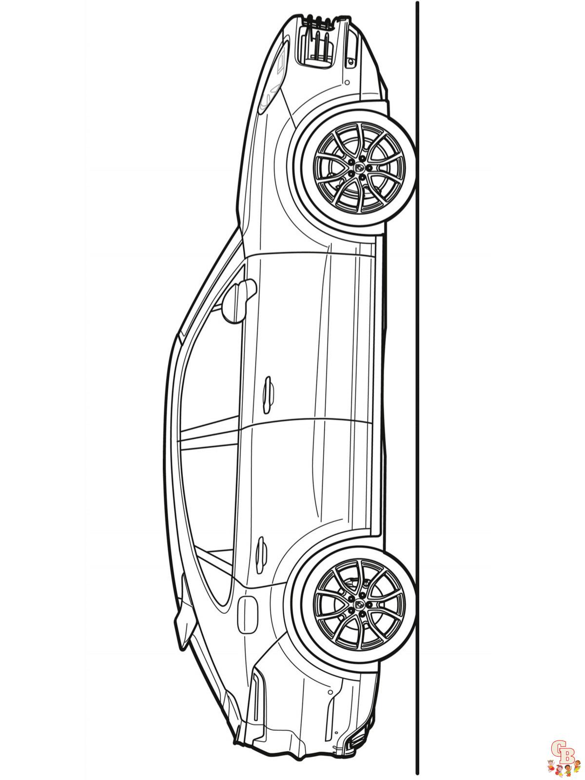 Porsche Kleurplaat 3