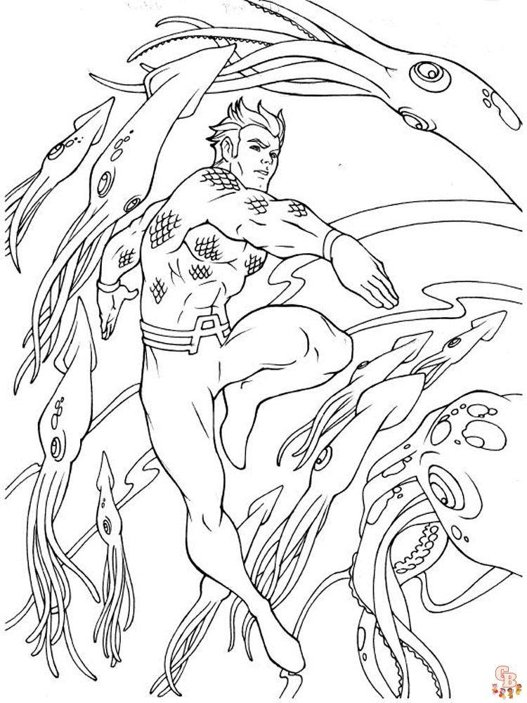 Aquaman Kleurplaat 12