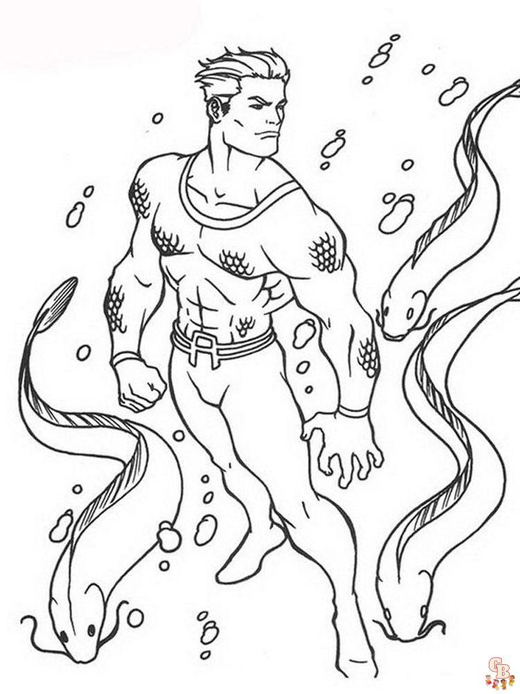 Aquaman Kleurplaat 3