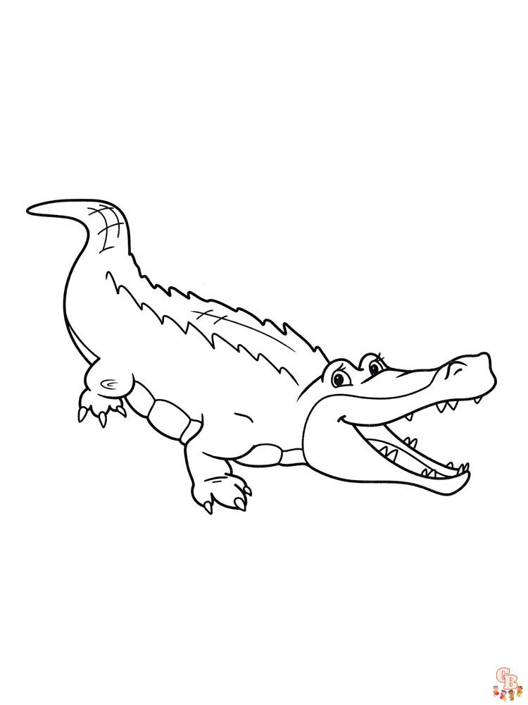 Crocodile Kleurplaat 15