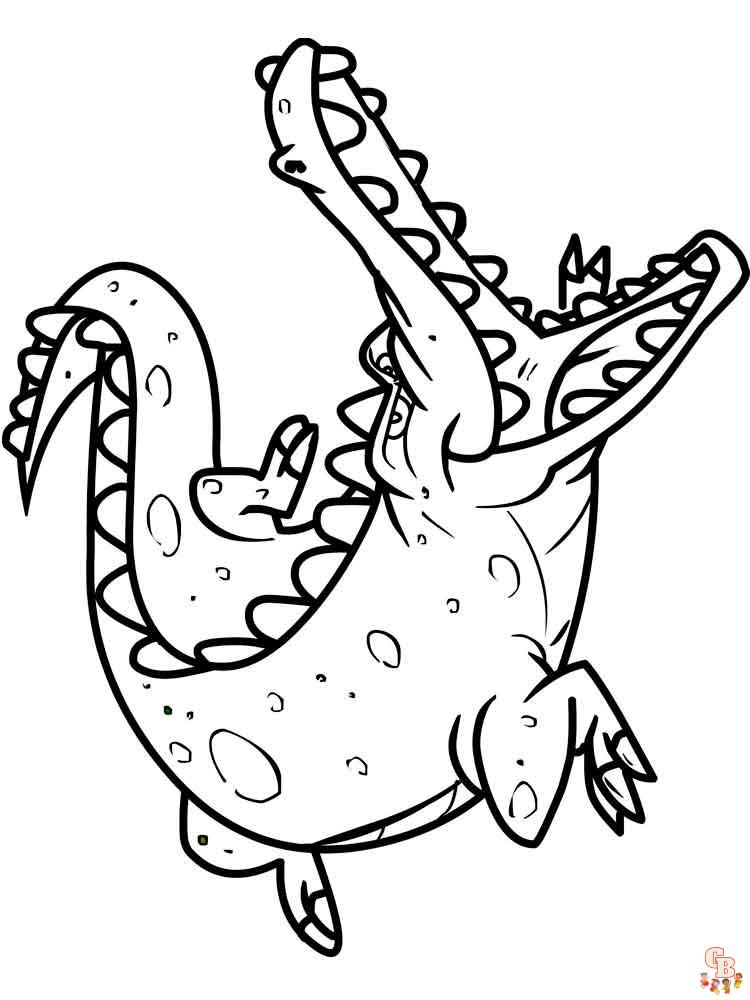 Crocodile Kleurplaat 5