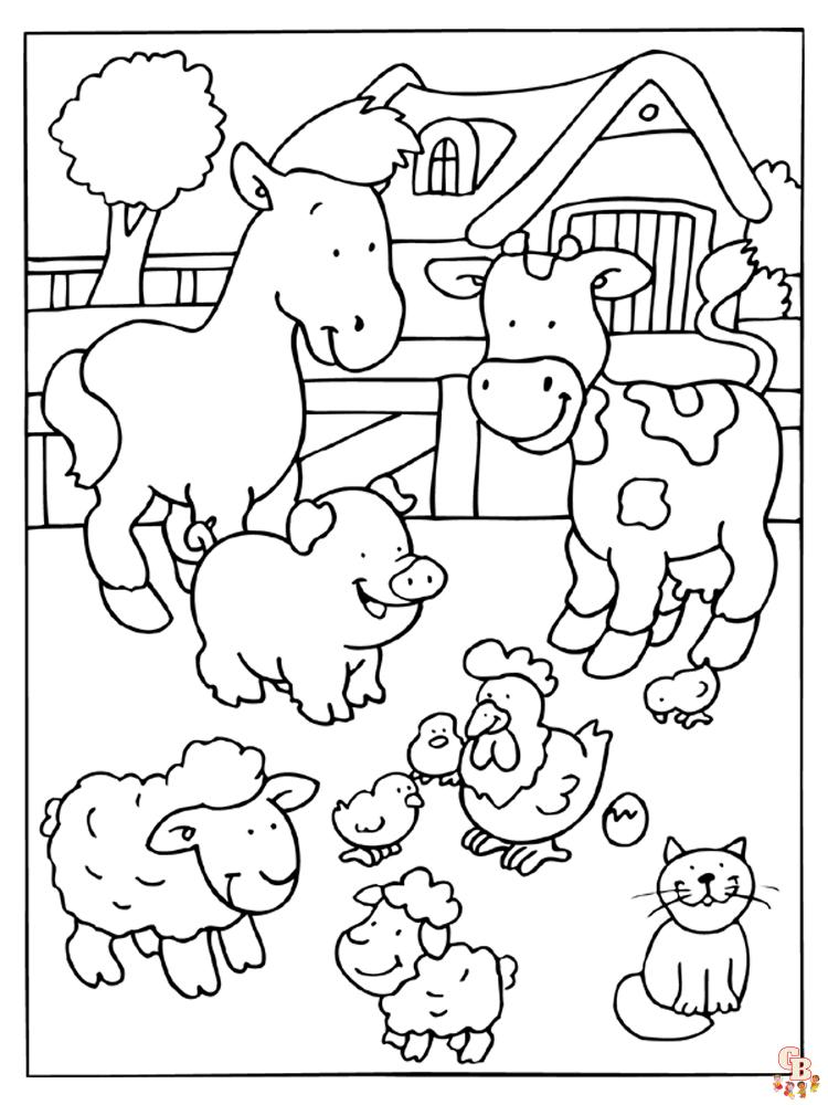 Farm Coloring Pages 1
