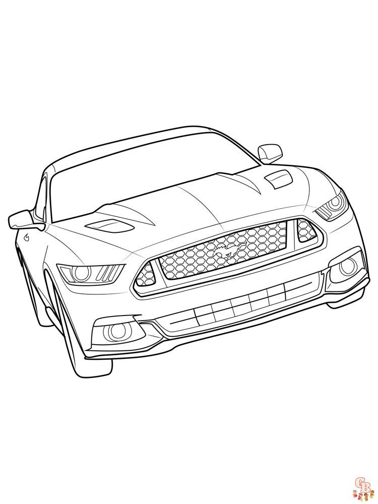 Ford Mustang Kleurplaat 21