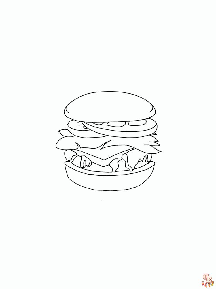 Hamburger kleurplaten 4