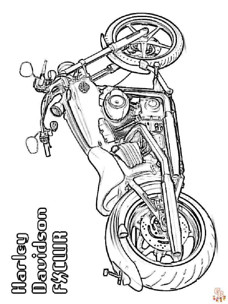 Harley Davidson Kleurplaat 1