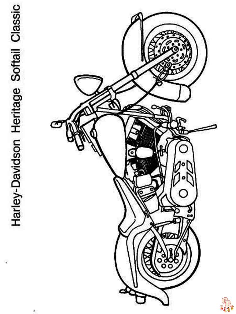 Harley Davidson Kleurplaat 10