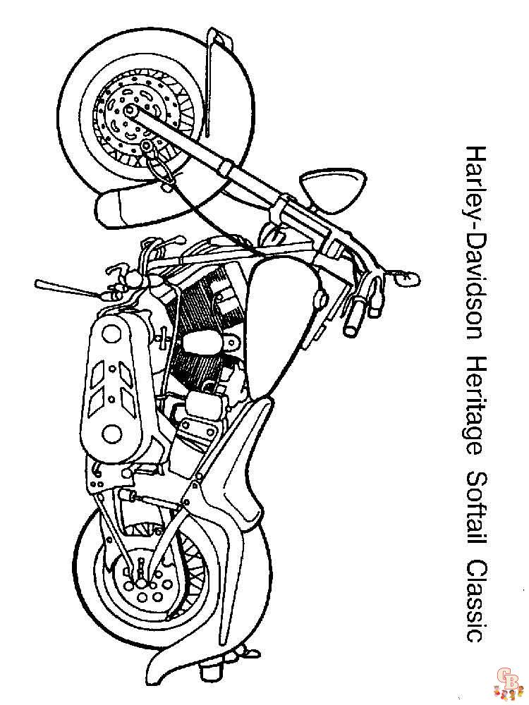 Harley Davidson Kleurplaat 3