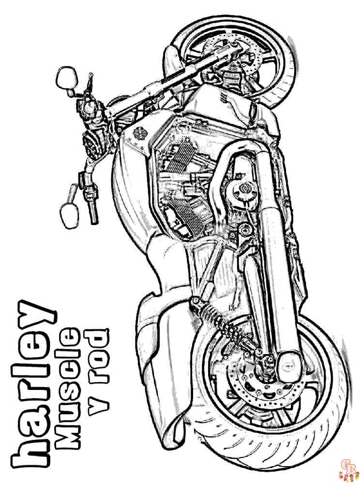 Harley Davidson Kleurplaat 8